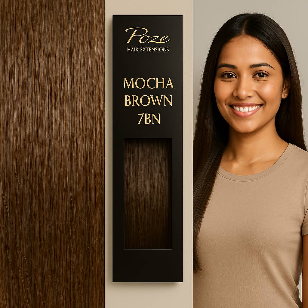 Tape In Hair Extensions Standard - 7BN Mocha Brown