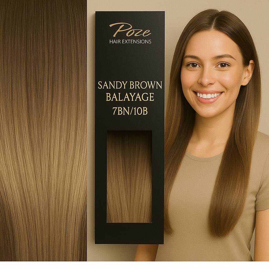 Hair Weft Standard - 7BN/10B Sandy Brown Balayage