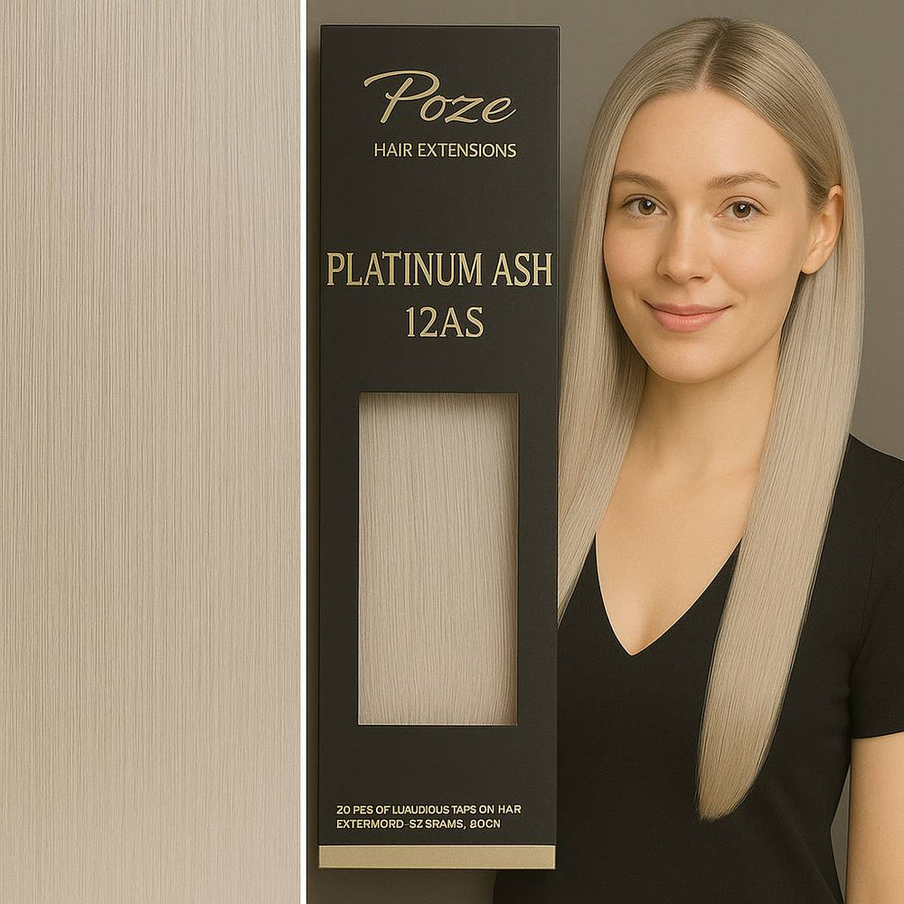 Tape In Extensions Standard - 12AS Platinum Ash