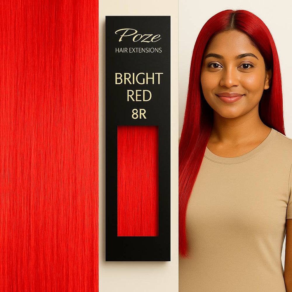 Tape On Hair Extensions Premium - 8R Bright Red